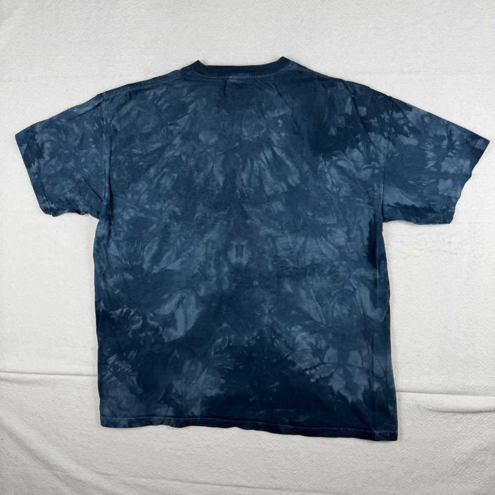 The Mountain Wolf Reflection Tie Dye T-Shirt Mens XL Blue Nature Graphic Tee - Picture 6 of 8